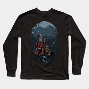 Deer Santa Long Sleeve T-Shirt